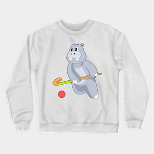 Hippo Hockey Hockey stick Crewneck Sweatshirt